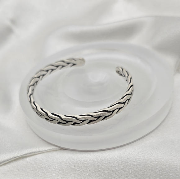 Sterling Silver 999 Braided Luxury Bracelet - Picture 4 of 7